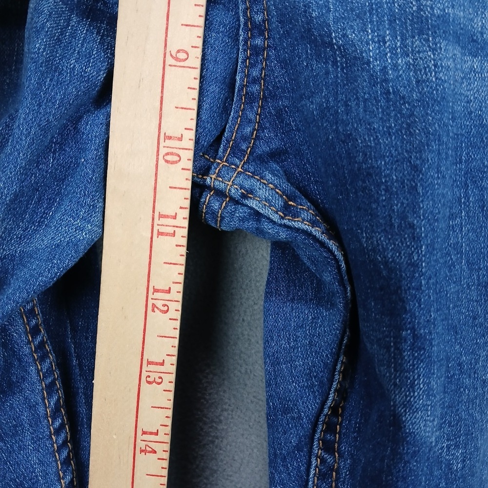 Ring Of Fire Jeans Mens 34x30 Blue Denim Cotton Slim Fit Mid Rise Straight Leg - Picture 9 of 13